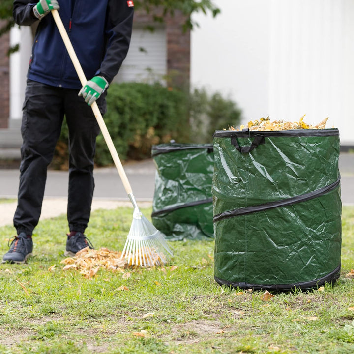 Navaris 3X Pop-Up Gartenabfallsack 150l - Ø53x65cm - Gartensack Set selbstaufstellend faltbar selbst