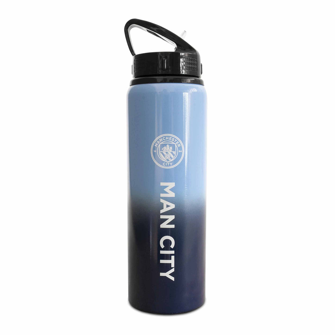 Manchester City F.C. City Man FC Aluminium-Trinkflasche für Sport, Farbe: Farbe: XL, blau, Einheitsg