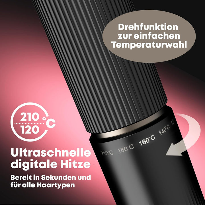 REVAMP Effortless Curls Extra Langer Lockenstab 32mm - Lockenstab lange Haare – Lockenstyler mit Arg