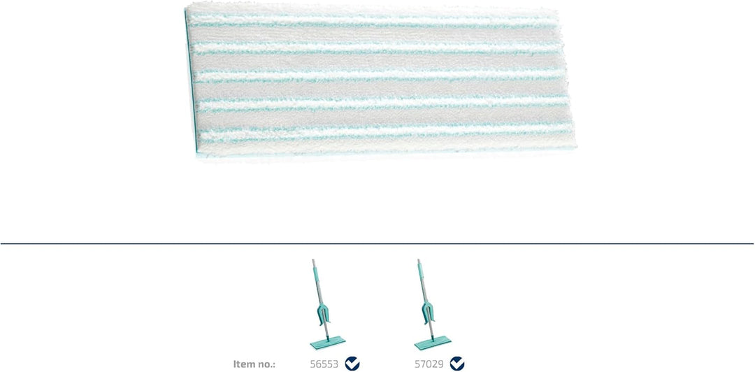 Leifheit Original Wischpad Picobello M Micro Duo Wischbezug für Glatte Böden, Wischer Bezug aus Mikr
