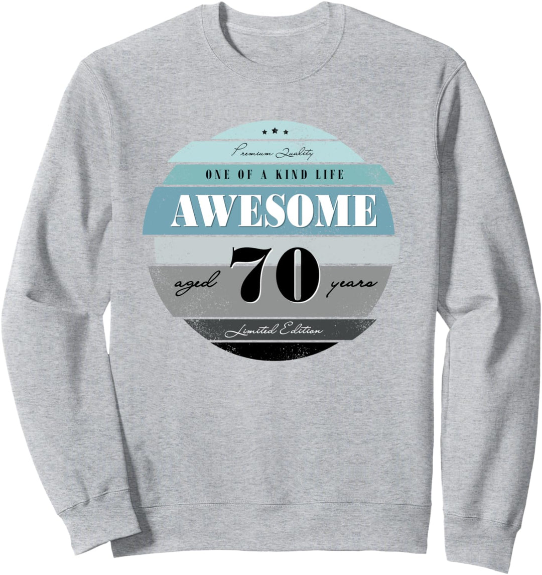70th Birthday Gifts Retro Vintage Awesome Aged 70 years old Sweatshirt