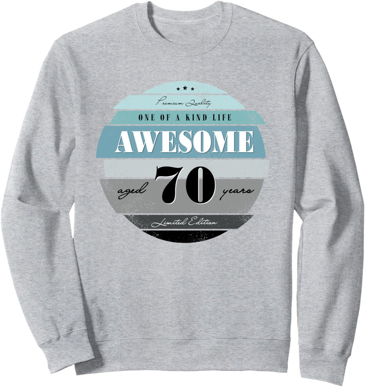 70th Birthday Gifts Retro Vintage Awesome Aged 70 years old Sweatshirt
