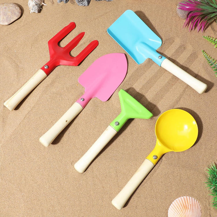 1 Set Kindergartengeräte Mit Schaufel Rechen Kleine Gartenschaufel Metall-Kindergartenset