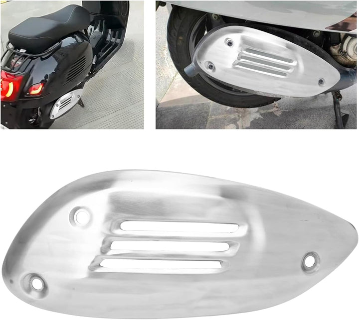 Qiilu Motorrad Auspuffrohrabdeckungfür VESPA GTS 125 250 300 GTV 2013-2021 Motorrad Auspuffrohrabdec