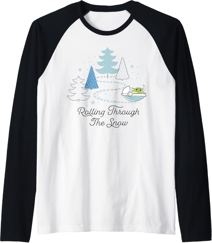 Star Wars Christmas The Child Rolling Through The Snow Raglan