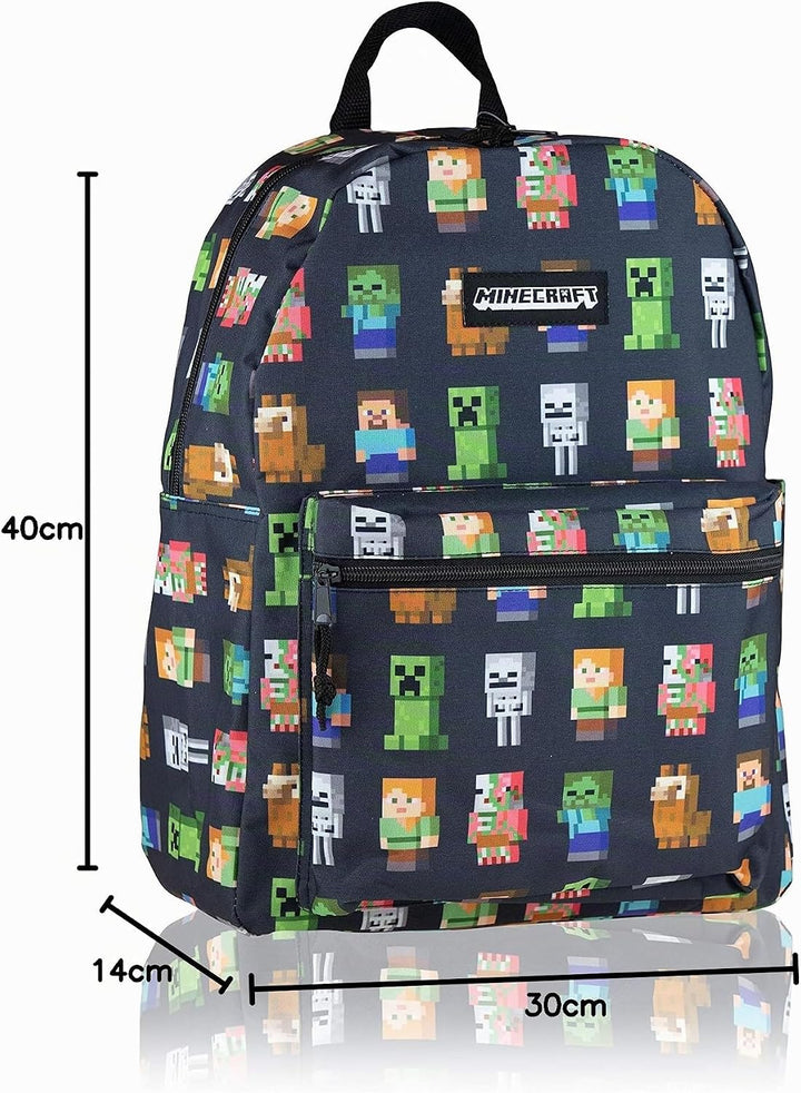 MINECRAFT Teen Backpack Multi Character, 31 x 30 x 5 cm
