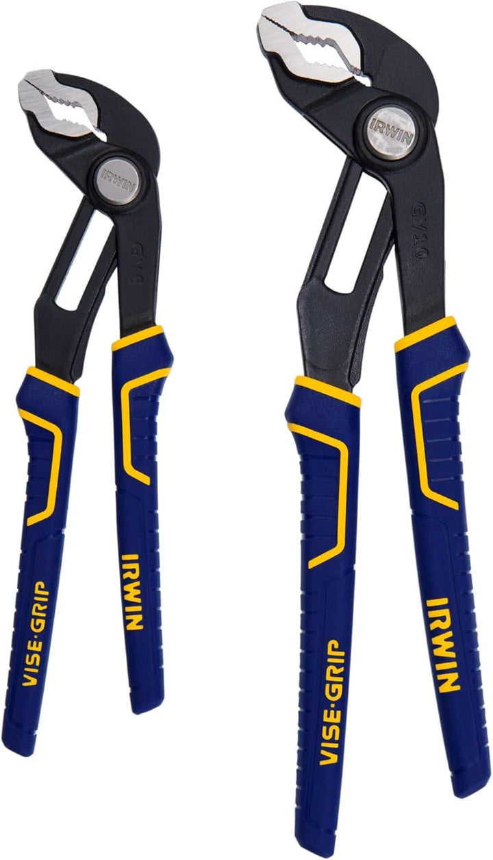 IRWIN VISE-GRIP 2078709 GrooveLock Zangen-Set, V-Spannbacken, 2-teilig, Zangen-Set