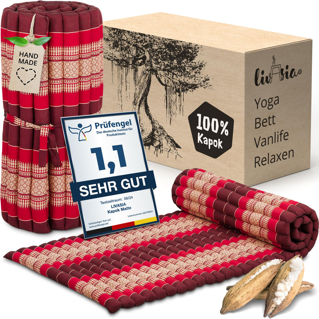 livasia Rollmatte Rollmatratze L-200x110x4,5cm, Gästebett Gästematratze 1 Person, Reisebett Kofferra