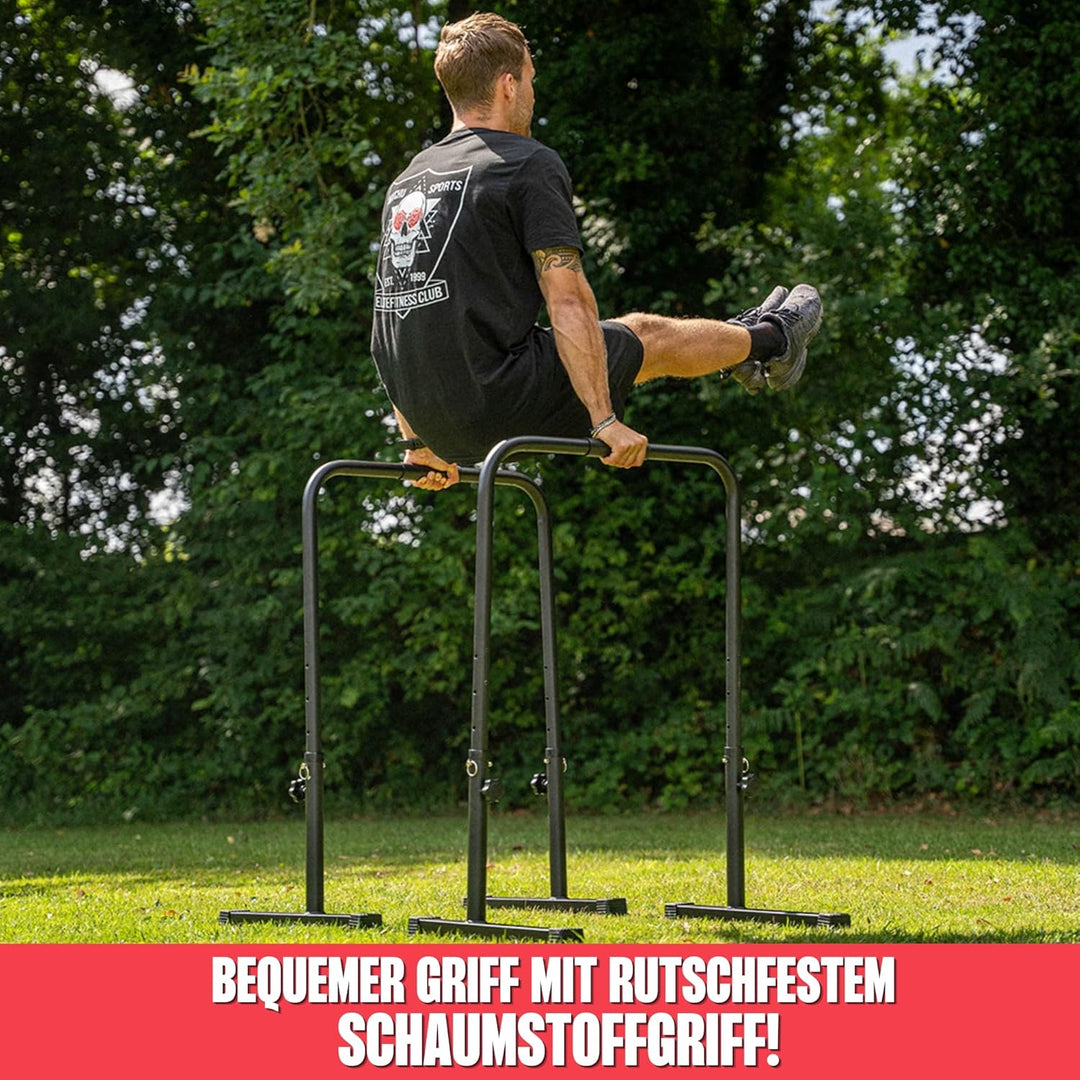 MATCHU - Verstellbare Dip Barren - Parallettes - Verstellbar in 75, 82, 89, 96 und 103 cm - 2er Set