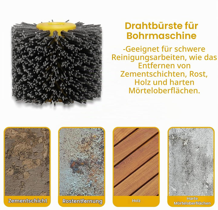 Shineboc Schleifbürsten,180 Körnung 120x100mm Nylonbürste, Polierbürste zum Holzverarbeitung, Grit B