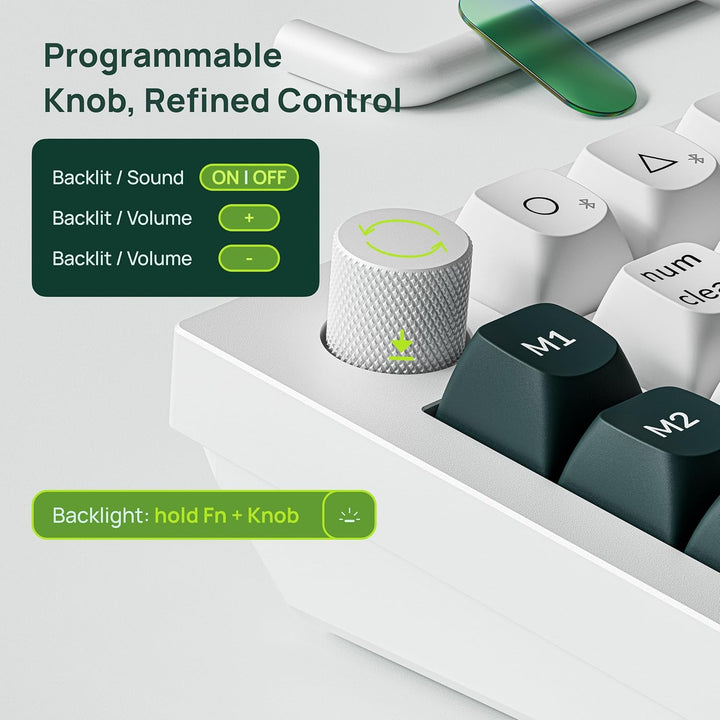 Keychron Q0 HE Kabelloser Magnetisches Numpad, 2,4 GHz/Bluetooth 5.1, Schnelltrigger, RGB, programmi