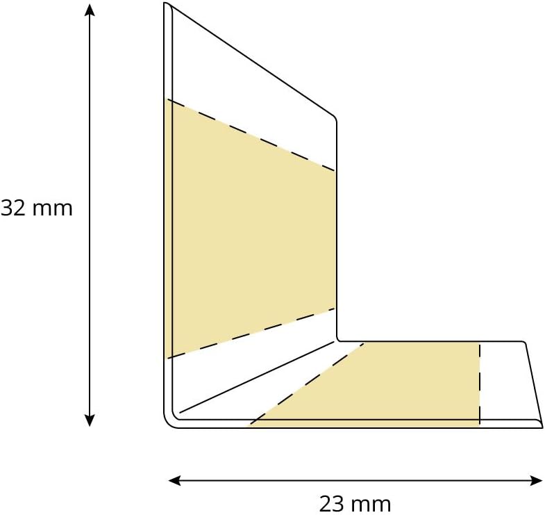 HOLZBRINK Weichsockelleiste selbstklebend WEISS Knickleiste, 32x23mm, 20 Meter 20m Weiss, 20m Weiss