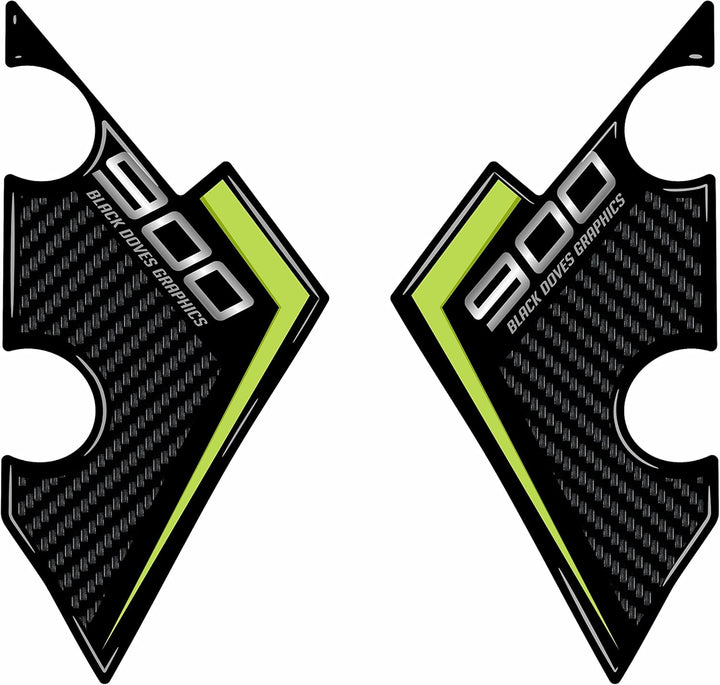 Harz-Aufkleber für Stossstangenschutz, kompatibel mit Motorrad Kawasaki Z900 Z 900 (Stossstangenschu