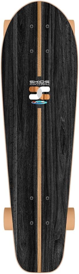Skateboard Cruiser 27,5" x 8" SKIDS Control Oxygen, 70CM X 20CM, Blue-Black-Wood