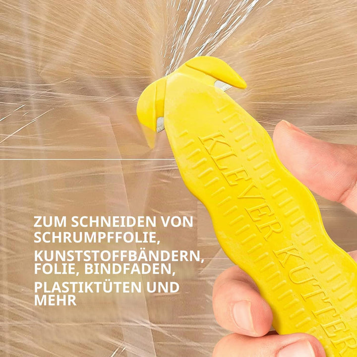 Klever Kutter KCJ-1Y Sicherheits-Boxenschneider, 5 Stück, gelb, Gelb