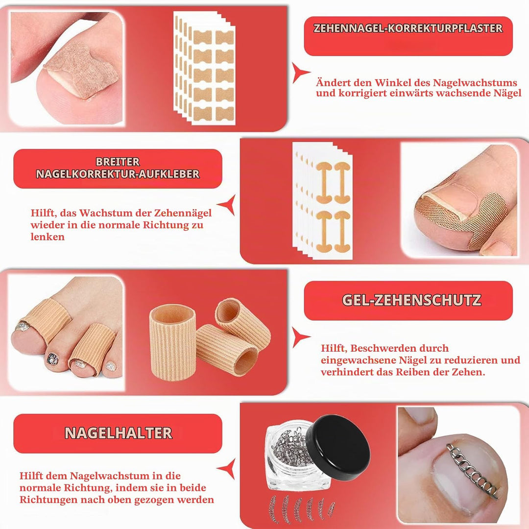 Ingrown Toenail Treatment, ELALRAU Ingrown Toenail Removal Kit with Ingrown Toenail Corrector Drops,