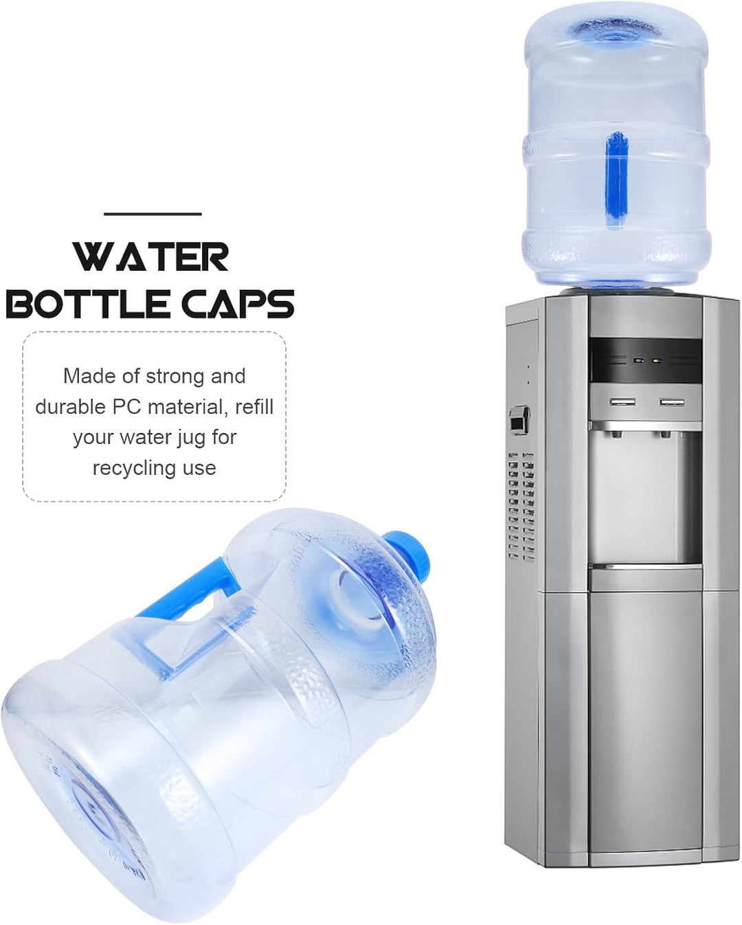 FAVOMOTO 7,5 Liter 3 Liter Reine Wasserflasche Mineralwasserflasche tragbarer Eimer mit Griff verdic