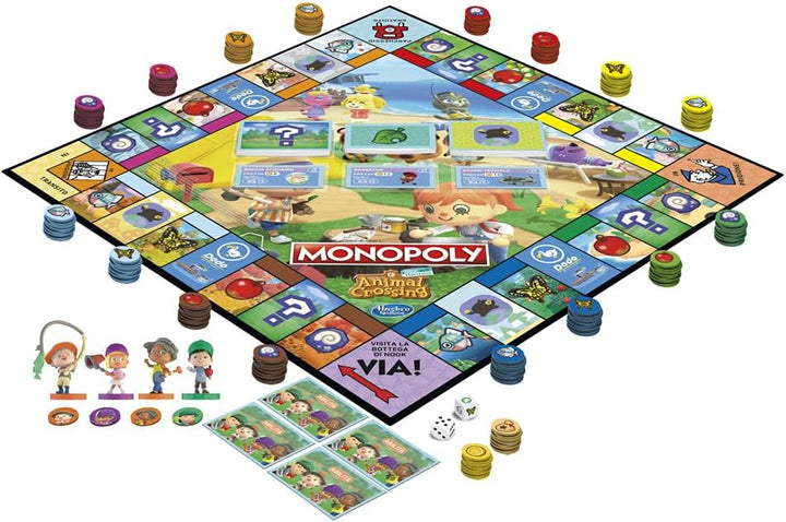 Hasbro Monopoly Edition Animal Crossing New Horizons, lustiges Brettspiel für Kinder ab 8 Jahren, 2