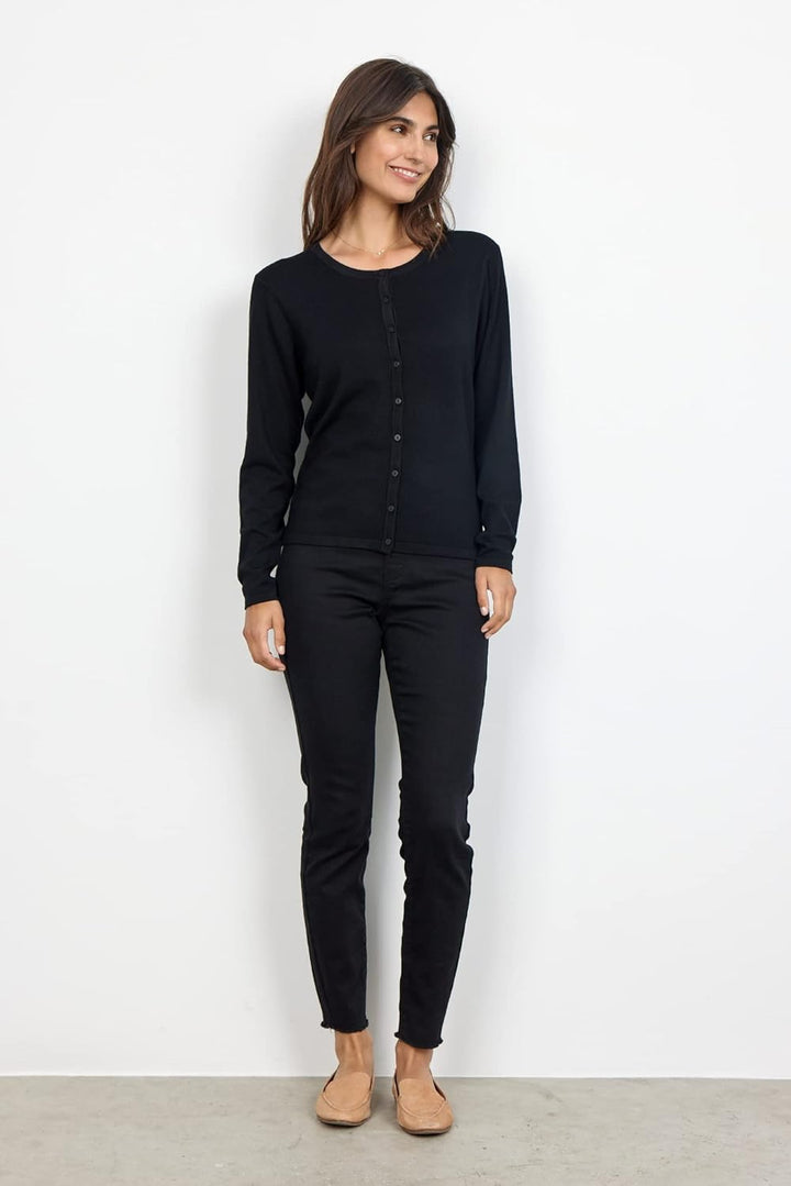SOYACONCEPT Damen Sc-dollie 446 Classic Knit Cardigan Strickjacke, Schwarz, XS EU