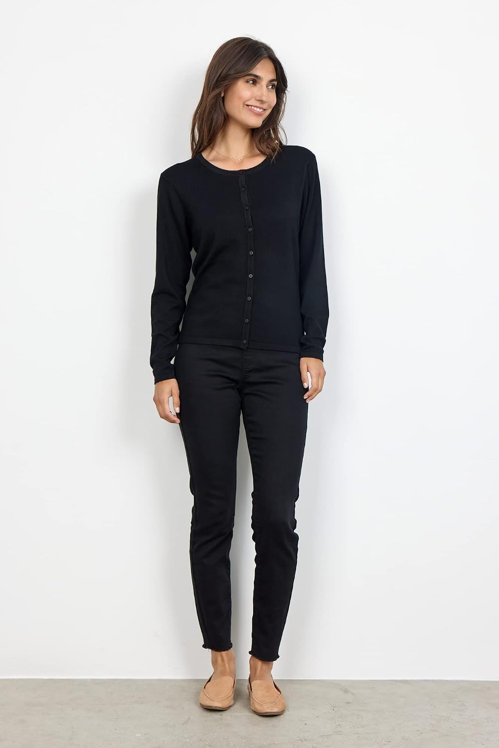 SOYACONCEPT Damen Sc-Dollie 446 Classic Knit Cardigan Strickjacke XL Schwarz, XL Schwarz