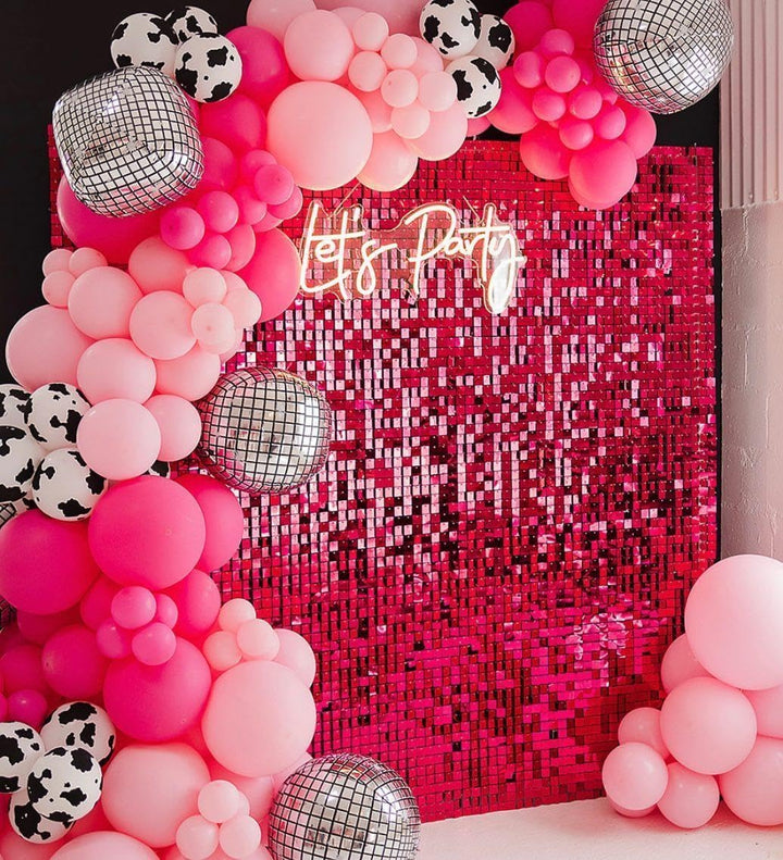 Kate Shimmer Wall Panels Pailletten Hot Pink Wand Pailletten Hintergrund Party Panels für Party Deko