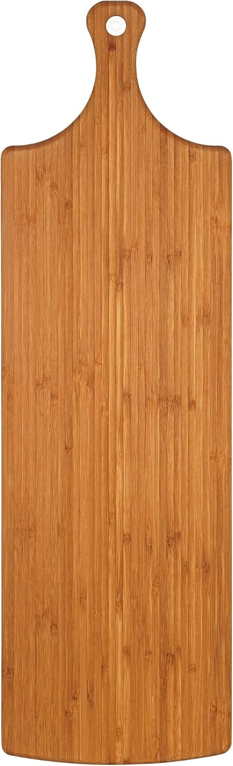 smokemax® XL Servierbrett dark bamboo (ca. 75x22x2cm), Schneidebrett, Designbrett aus natürlichen Ba