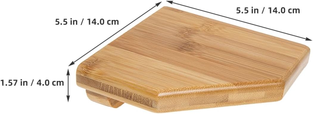 Veemoon 2 Stück Eckregal aus Bambus Wandmontiertes Hängeregal ohne Bohren Platzsparendes Wandregal f