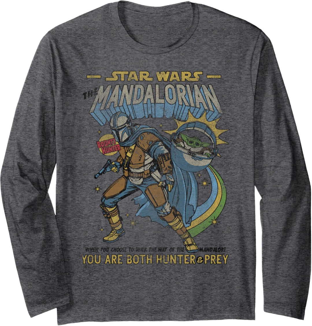Star Wars Mandalorian Comic Poster Langarmshirt