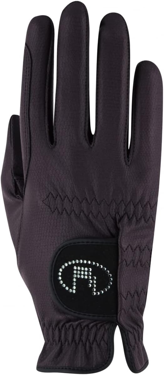 Roeckl Lisboa Ladies Reithandschuhe, Roeck Grip Plum, Touchscreen 7.5, 7.5