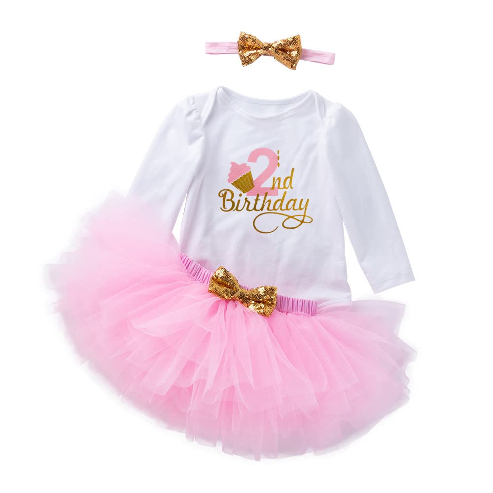 UUAISSO Baby Mädchen Mein 1. Geburtstag Outfits Kurzarm Cake Smash Rock Pailletten Tutu Prinzessin K
