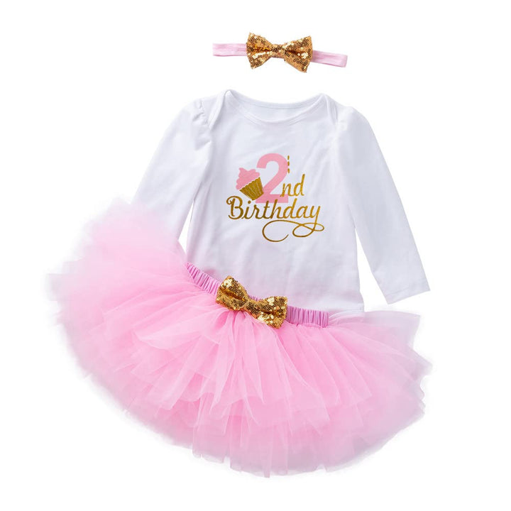 UUAISSO Baby Mädchen Mein 1. Geburtstag Outfits Kurzarm Cake Smash Rock Pailletten Tutu Prinzessin K