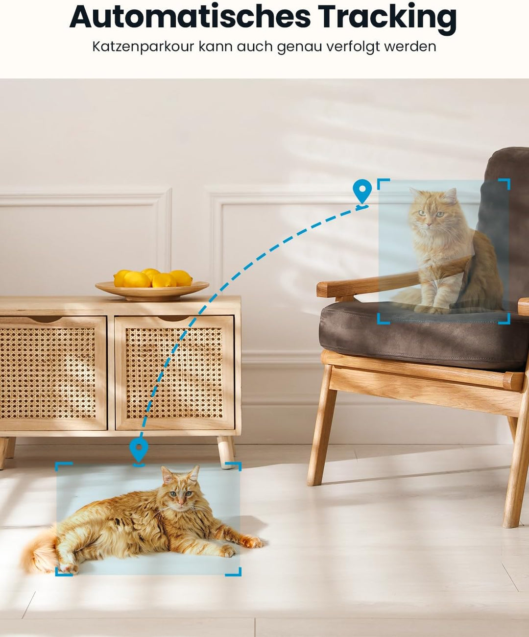 ieGeek Überwachungskamera Innen, 2K Kamera Überwachung Innen, 360° WLAN Kamera Indoor, Zwei-Wege-Aud