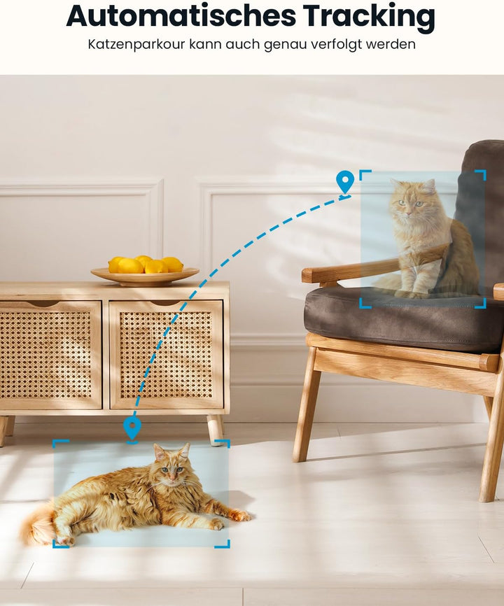 ieGeek Überwachungskamera Innen, 2K Kamera Überwachung Innen, 360° WLAN Kamera Indoor, Zwei-Wege-Aud