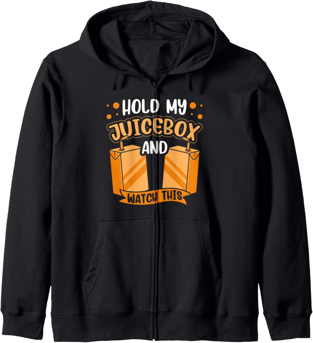 Halten Sie meine Juicebox und sehen Sie sich dieses coole Kapuzenjacke