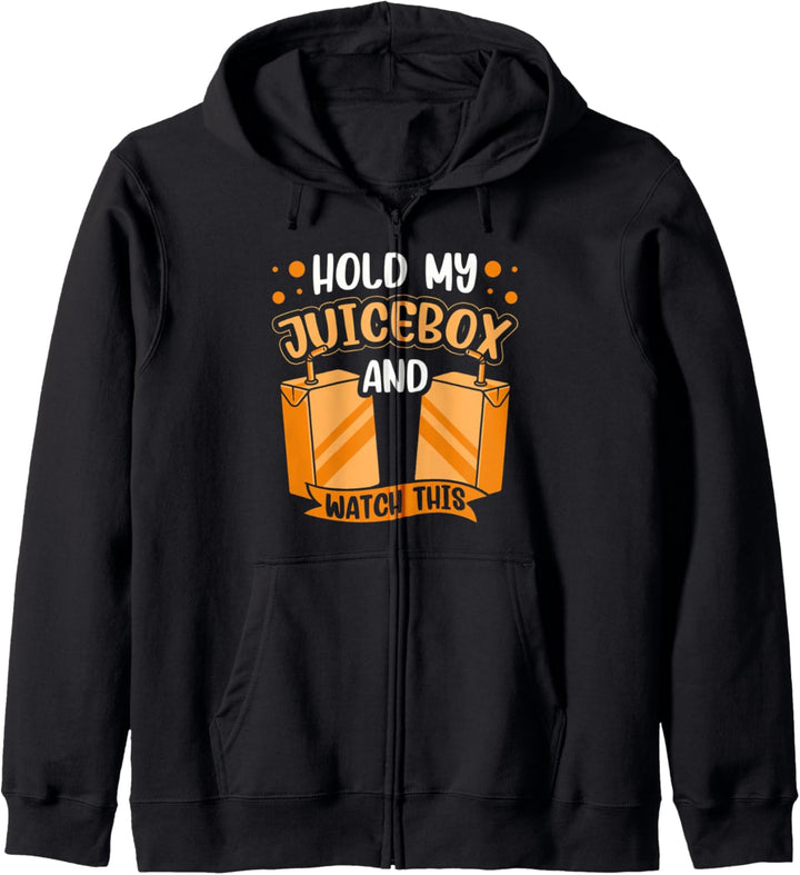 Halten Sie meine Juicebox und sehen Sie sich dieses coole Kapuzenjacke