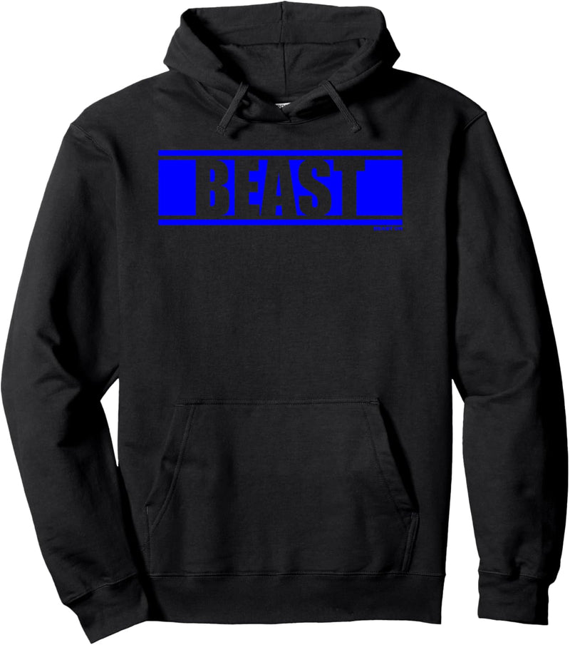 Beast Blau Gym Fitness Workout Gym Spruch Motivation blaues Pullover Hoodie