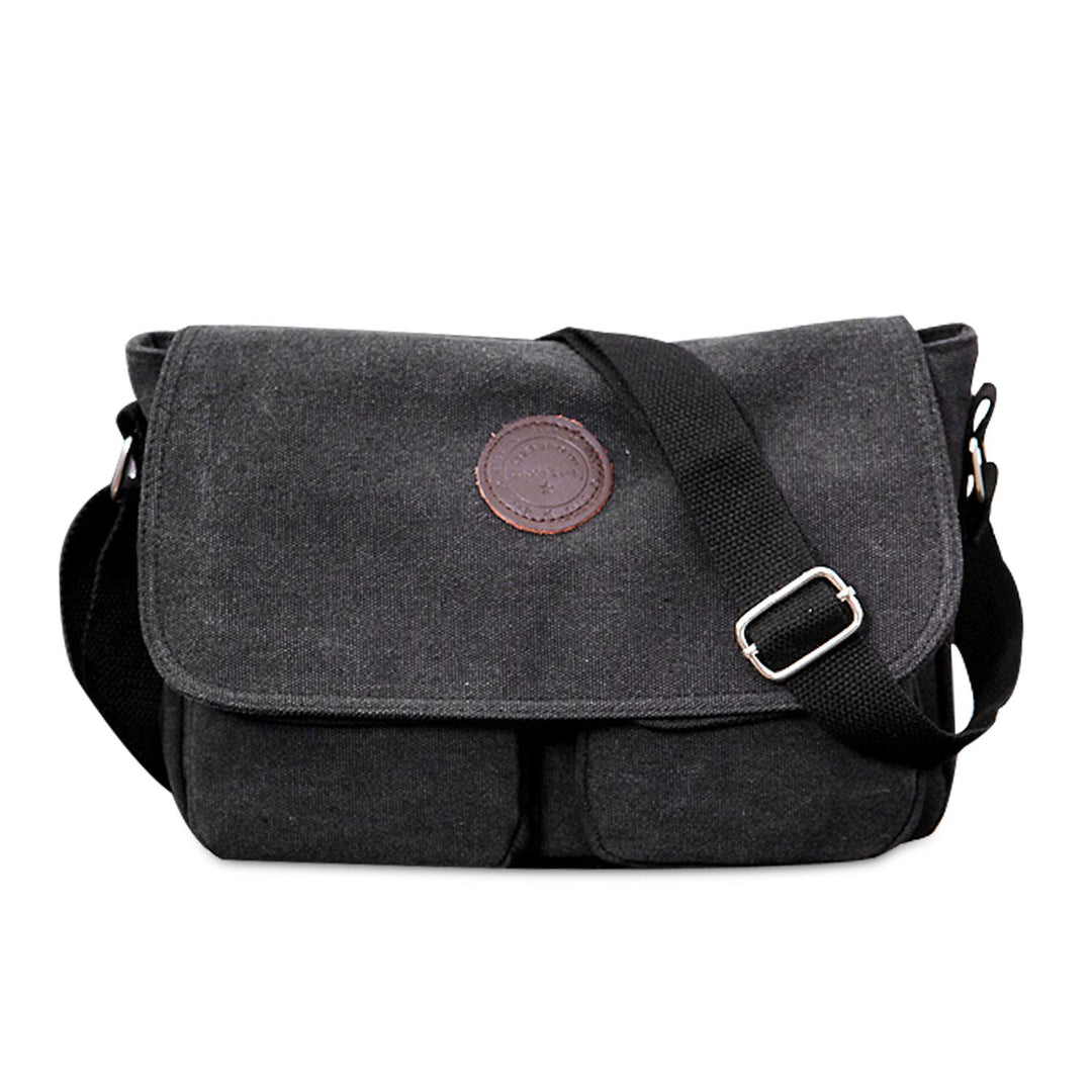 FANDARE Unisex Umhängetasche Leinwand Schultertasche 7.9 inch iPad Tasche Vintage Canvas Messenger T