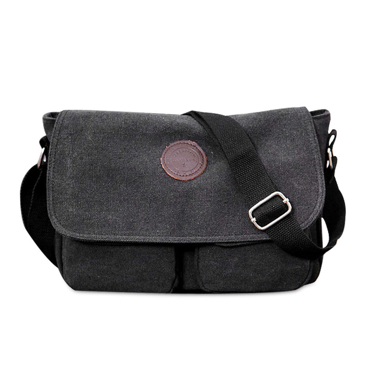 FANDARE Unisex Umhängetasche Leinwand Schultertasche 7.9 inch iPad Tasche Vintage Canvas Messenger T