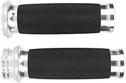 Gorgeri Motorrad Lenkergriffe, 1 Paar Universal Motorrad 25mm Handgriff Aluminium + Gummi Anti-Rutsc