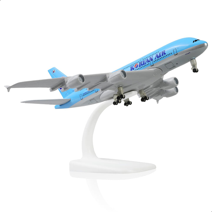 1/300 Metallflugzeugmodell für Korean Air A380 für Airbus A380 Modellflugzeug mit Ständer (7.5 Zoll