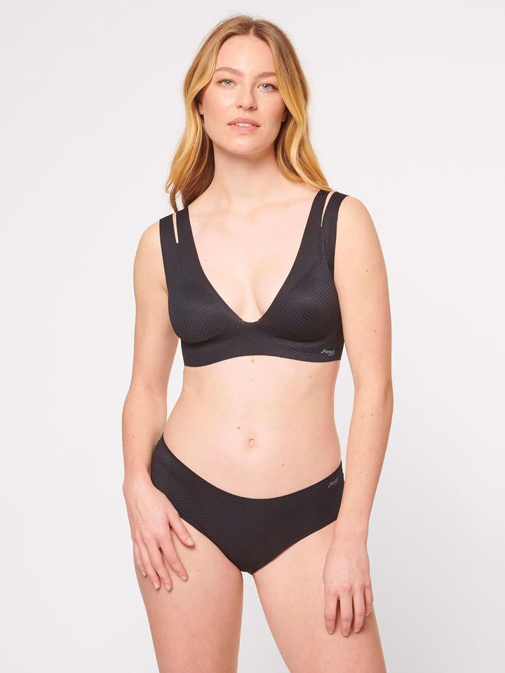 Sloggi Damen Zero Feel Flow Bralette Bustier L Schwarz, L Schwarz