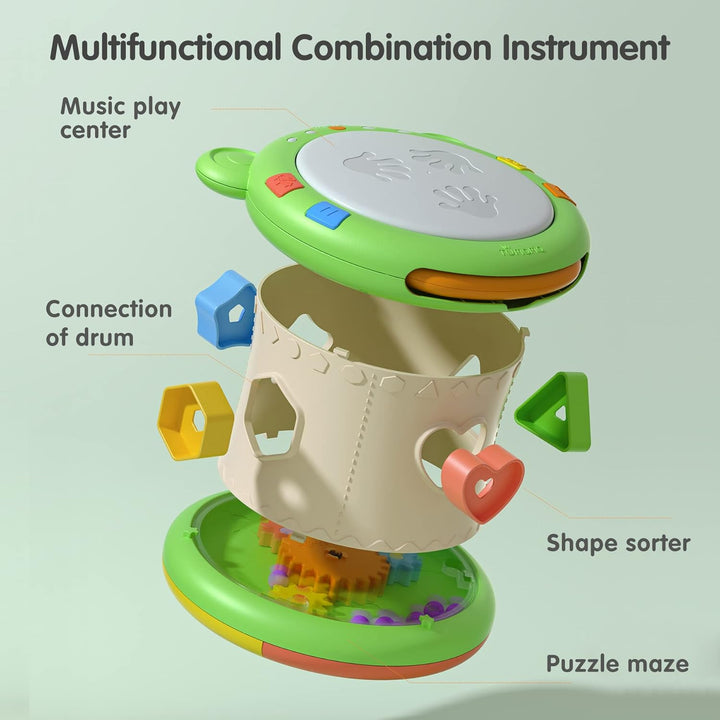 TUMAMA Baby Musical Elektronisches Spielzeug,Baby Musik Trommel Musikinstrumente sensorisches Spielz