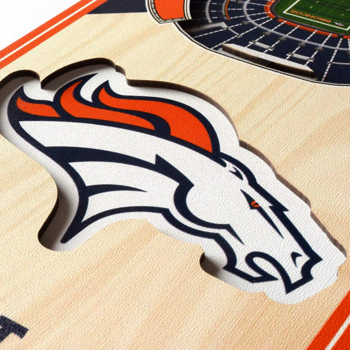 YouTheFan NFL 3D Stadion Banner, 15,2 x 48,3 cm Denver Broncos, Denver Broncos