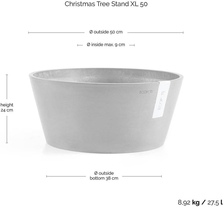 Ecopots Christbaumständer mit Wasserspeicher für Bäume bis 3,00 m Baumhöhe umkippsicher - Tannenbaum