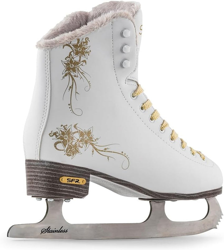 SFR Unisex Glitra Schlittschuhe 42 Weiss, 42 Weiss