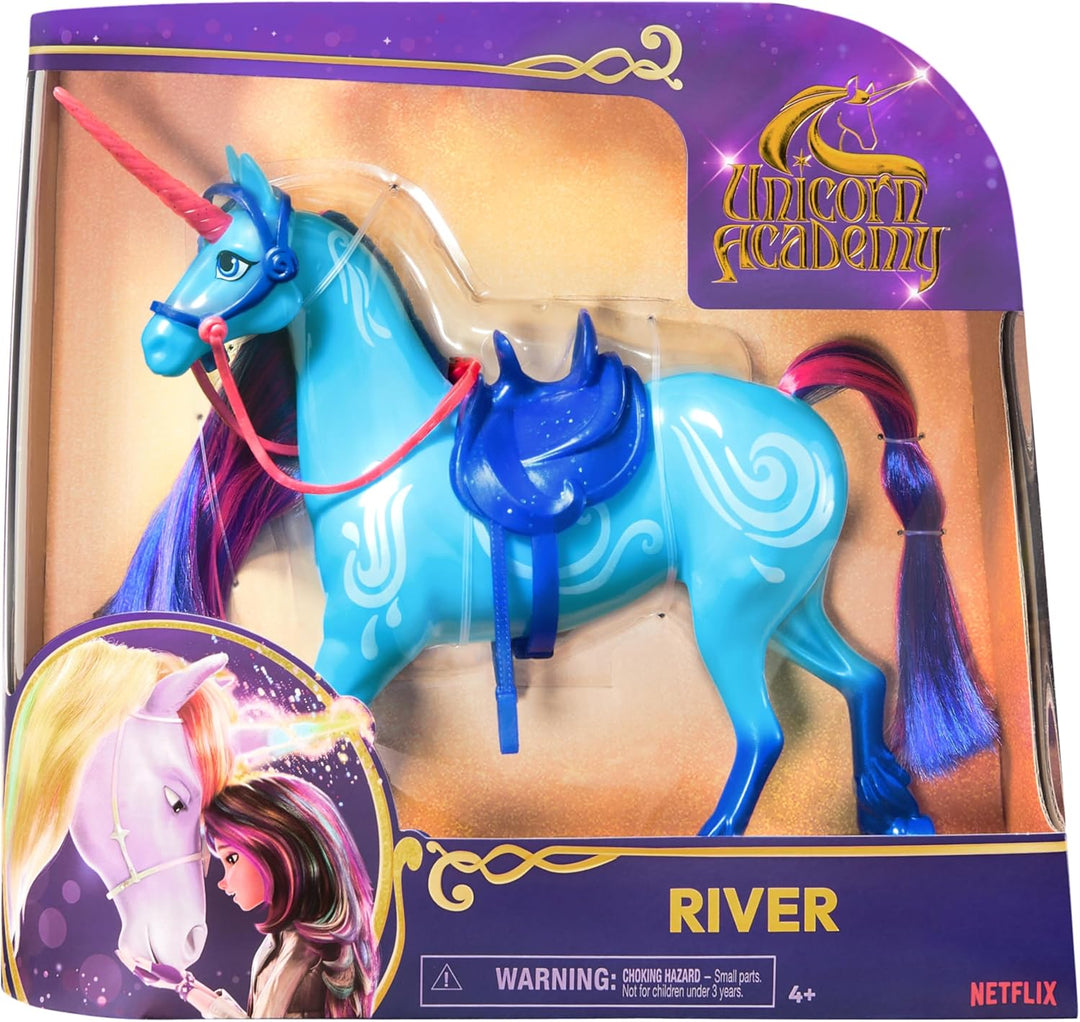 Unicorn Academy Einhorn River - ca. 28 cm grosses Einhorn von Isabel zur beliebten Netflix-Serie, mi