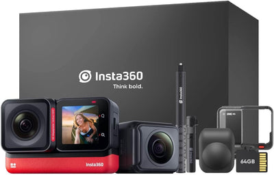 insta360 One RS Twin Edition Creator Kit – wasserdichte Action-Kamera 4K60fps und 5.7K 360°-Kamera m