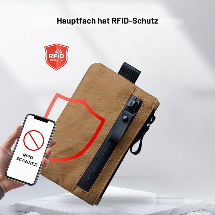 ALPAKA Zip Pouch X-Pac | Geldbörse Herren mit RFID-Schutz | Geld- & Kartenetui Braun, Braun