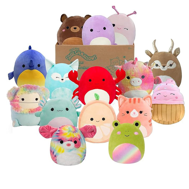 Squishmallows SQCR04665 - Mystery Box, enthält 3x 20cm Überraschungs-Squishmallows, offizielles Jazw