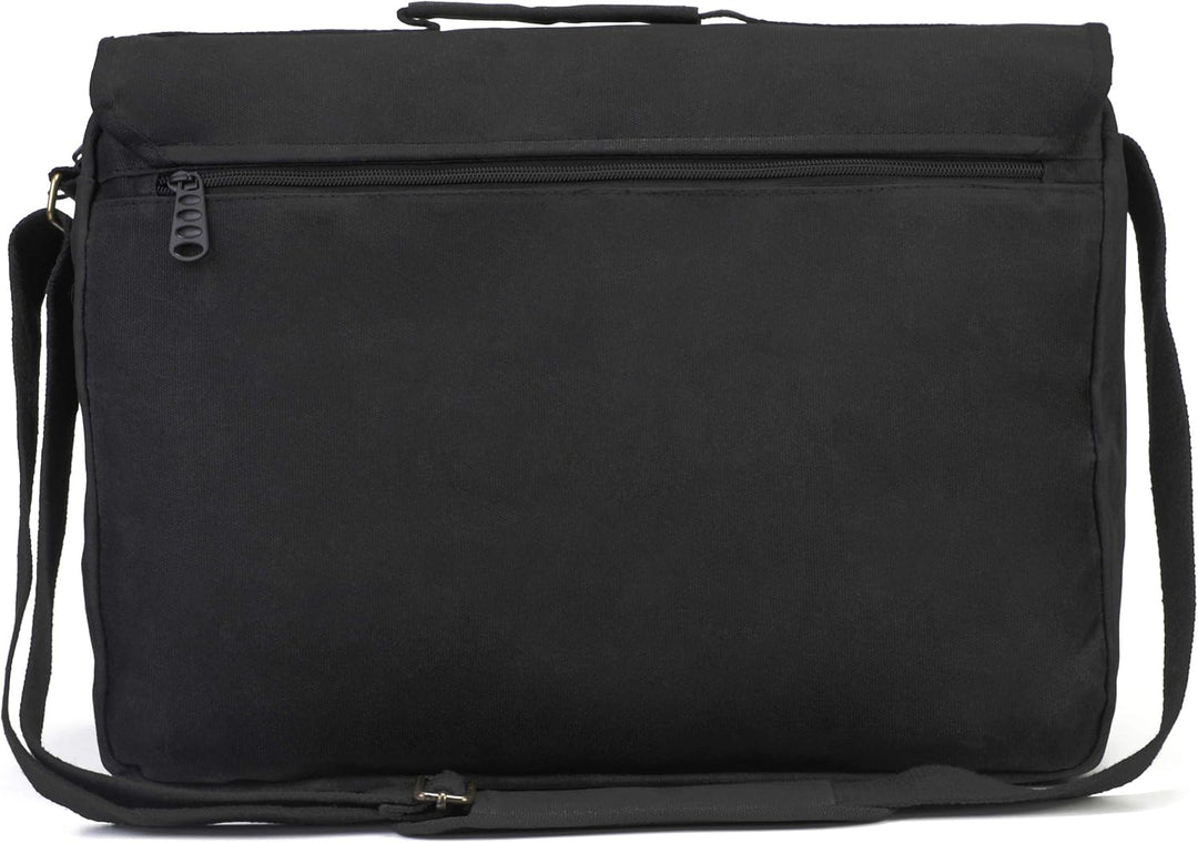 Jan Max - Canvas - Umhängetasche Arbeitstasche Schultertasche, Herren Tasche, Messenger Bag mit Lapt